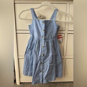 NWT - Girls' Light Blue Chambray Button-Front Dress